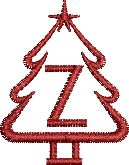 26 Motifs de broderie machine : Alphabet Sapin 2