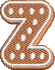 37 Motifs de broderie machine : Alphabet et nombre Biscuit au gingembre