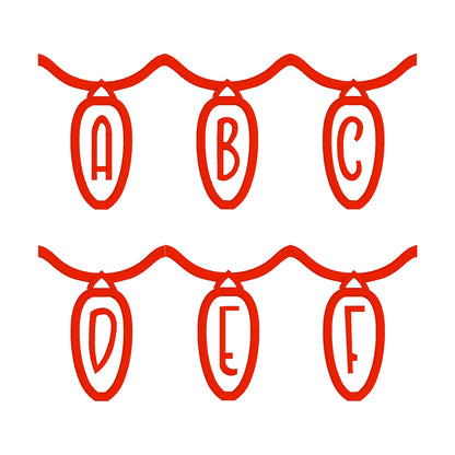 36 Motifs de broderie machine : Alphabet Guirlande 2