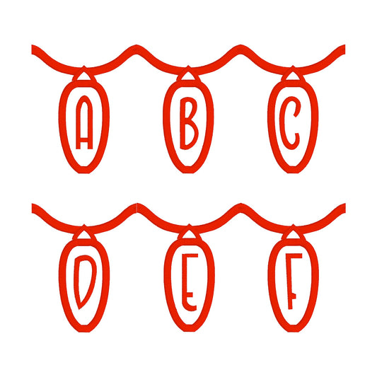 36 Motifs de broderie machine : Alphabet Guirlande 2
