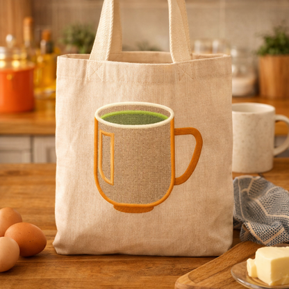 Motif de broderie machine : Appliqué Tasse de Thé Matcha