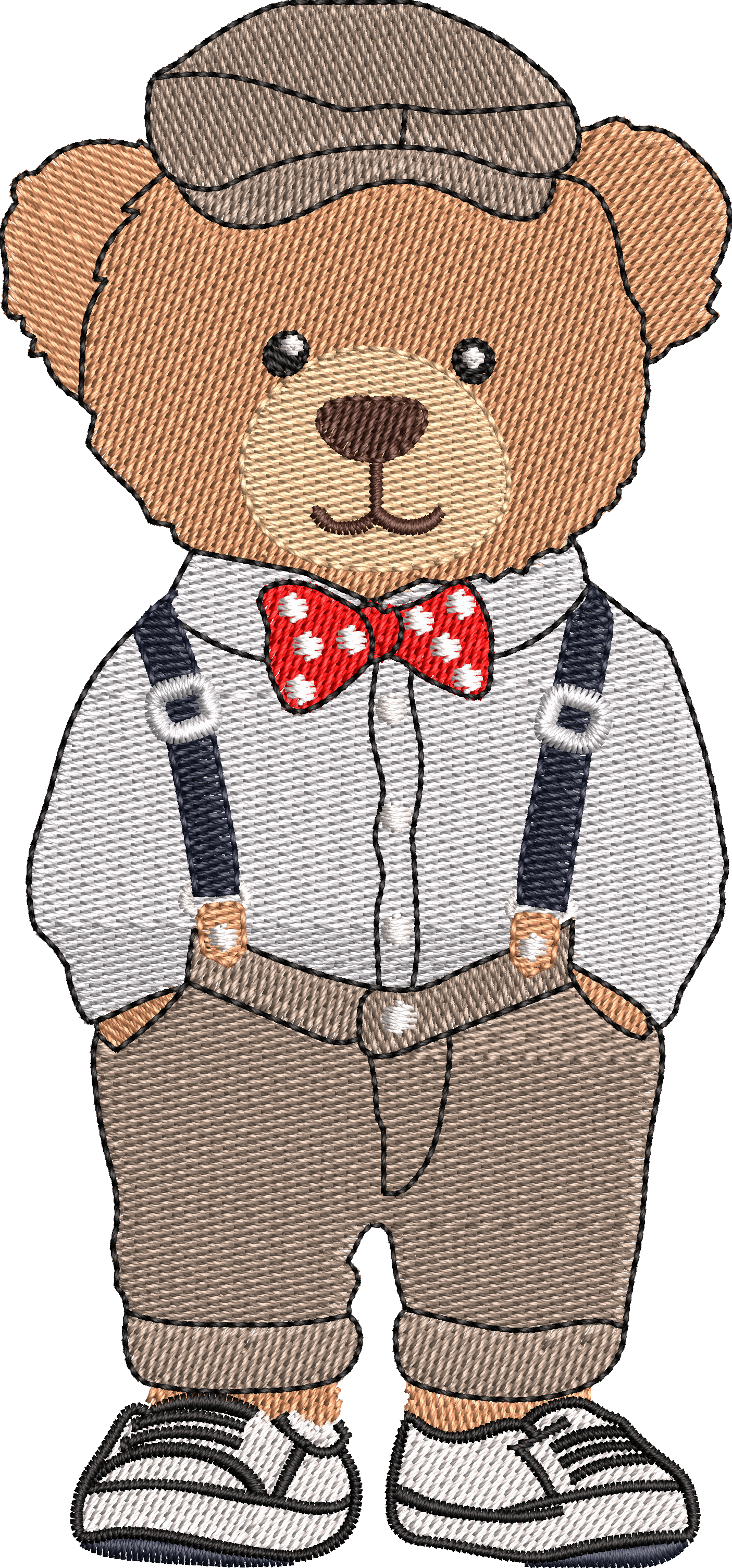 4 Motifs de broderie machine : Oursons habillés