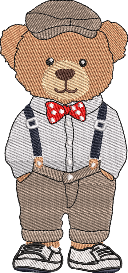4 Motifs de broderie machine : Oursons habillés