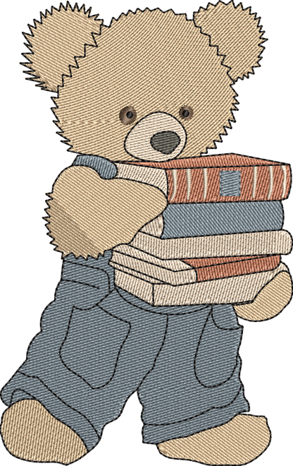 4 Motifs de broderie machine : Oursons habillés