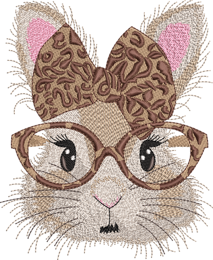 2 motifs de broderie machine : Lapins poilus