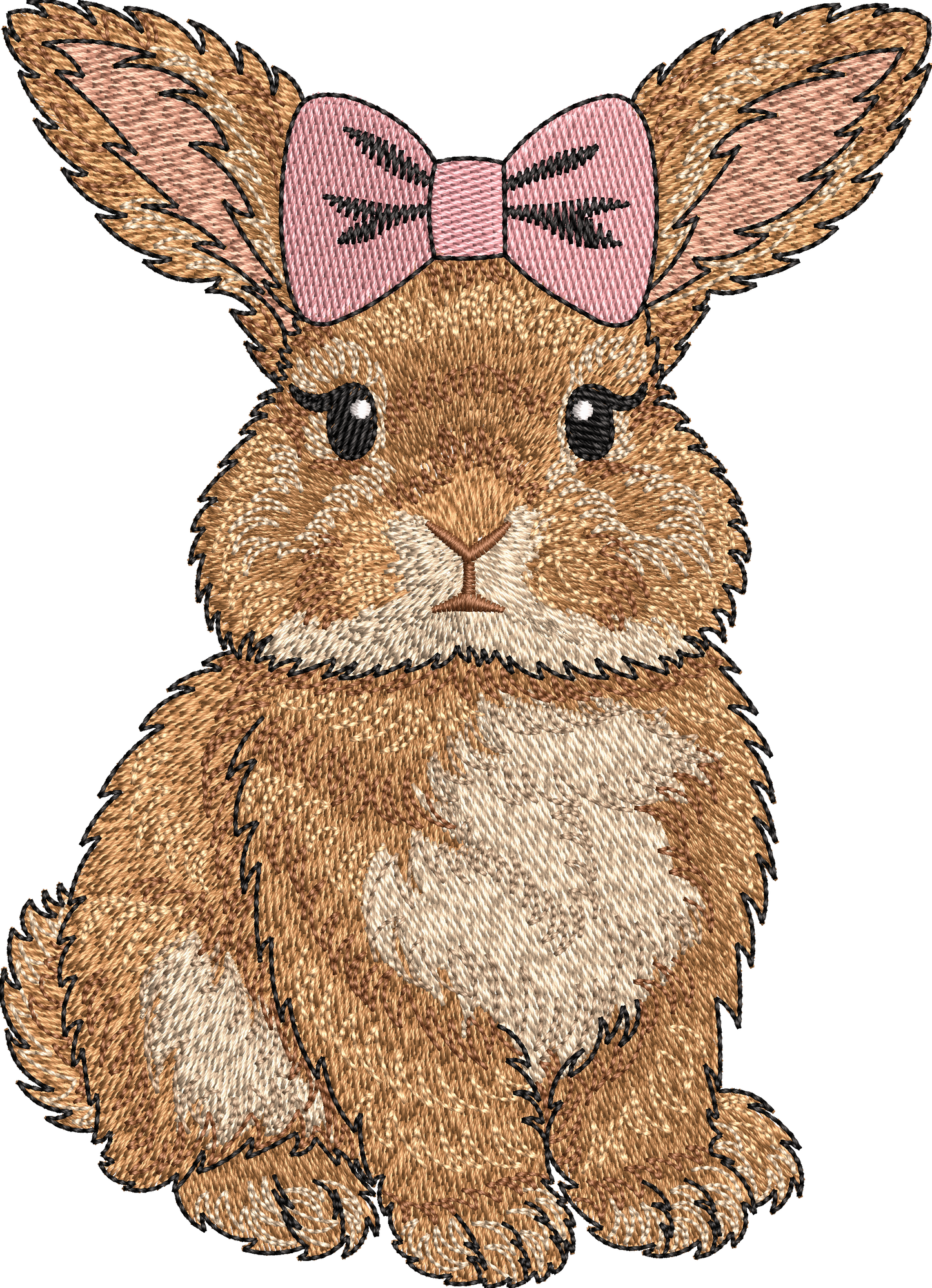 2 motifs de broderie machine : Lapins poilus