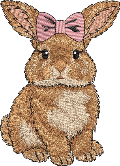 2 motifs de broderie machine : Lapins poilus