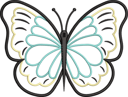 9 Motifs de broderie machine : Papillons Appliqué