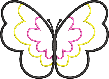 9 Motifs de broderie machine : Papillons Appliqué