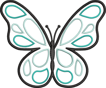 9 Motifs de broderie machine : Papillons Appliqué