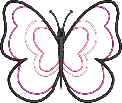 9 Motifs de broderie machine : Papillons Appliqué