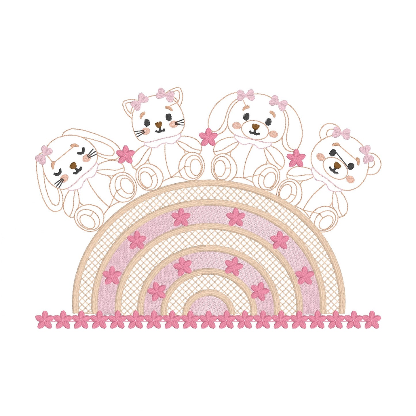 22 Motifs de broderie machine et appliqué : Les Amis Mignons