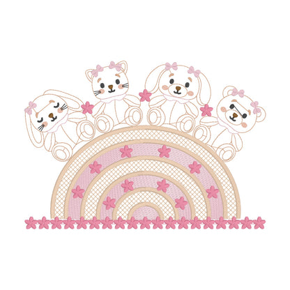 22 Motifs de broderie machine et appliqué : Les Amis Mignons