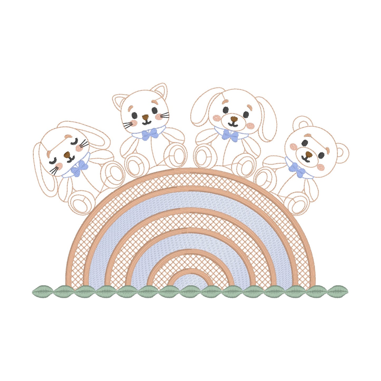 22 Motifs de broderie machine et appliqué : Les Amis Mignons