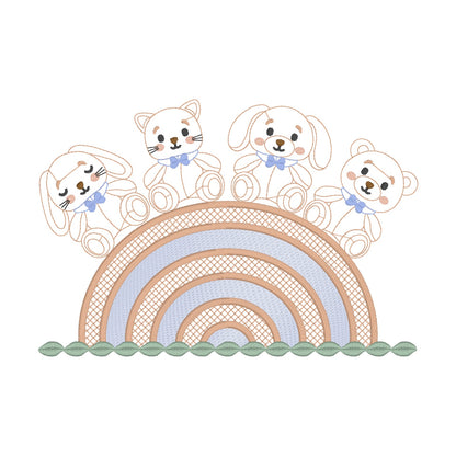 22 Motifs de broderie machine et appliqué : Les Amis Mignons