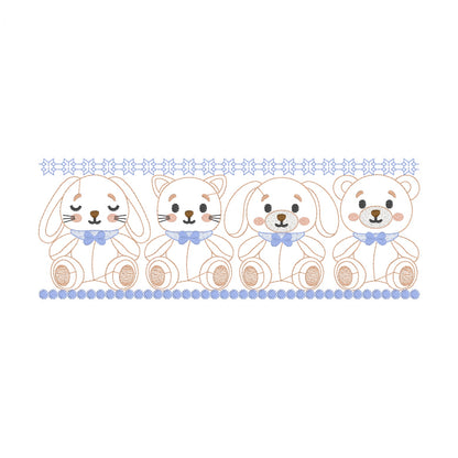 22 Motifs de broderie machine et appliqué : Les Amis Mignons