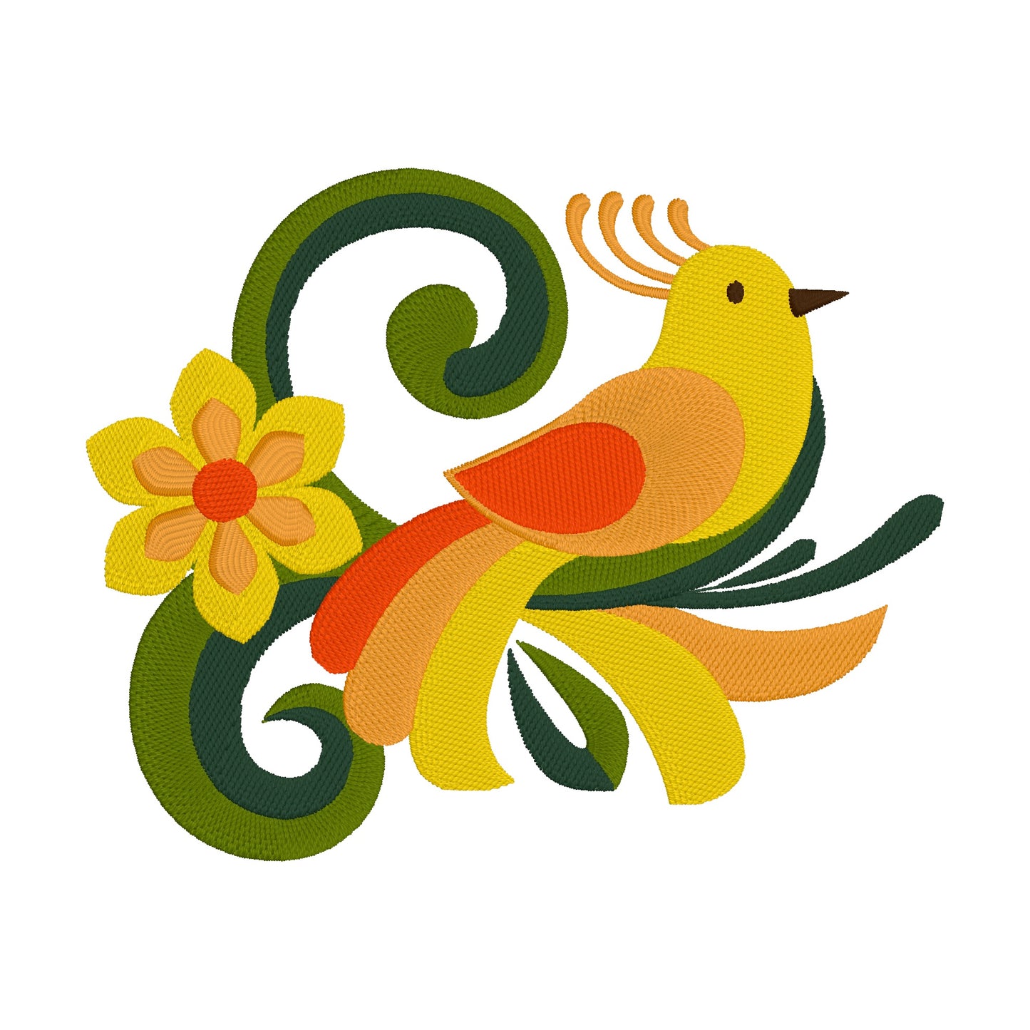 6 motifs de broderie machine : Oiseaux de Paradis
