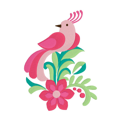 6 motifs de broderie machine : Oiseaux de Paradis