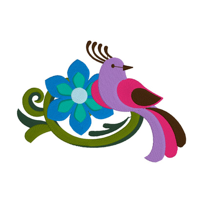 6 motifs de broderie machine : Oiseaux de Paradis