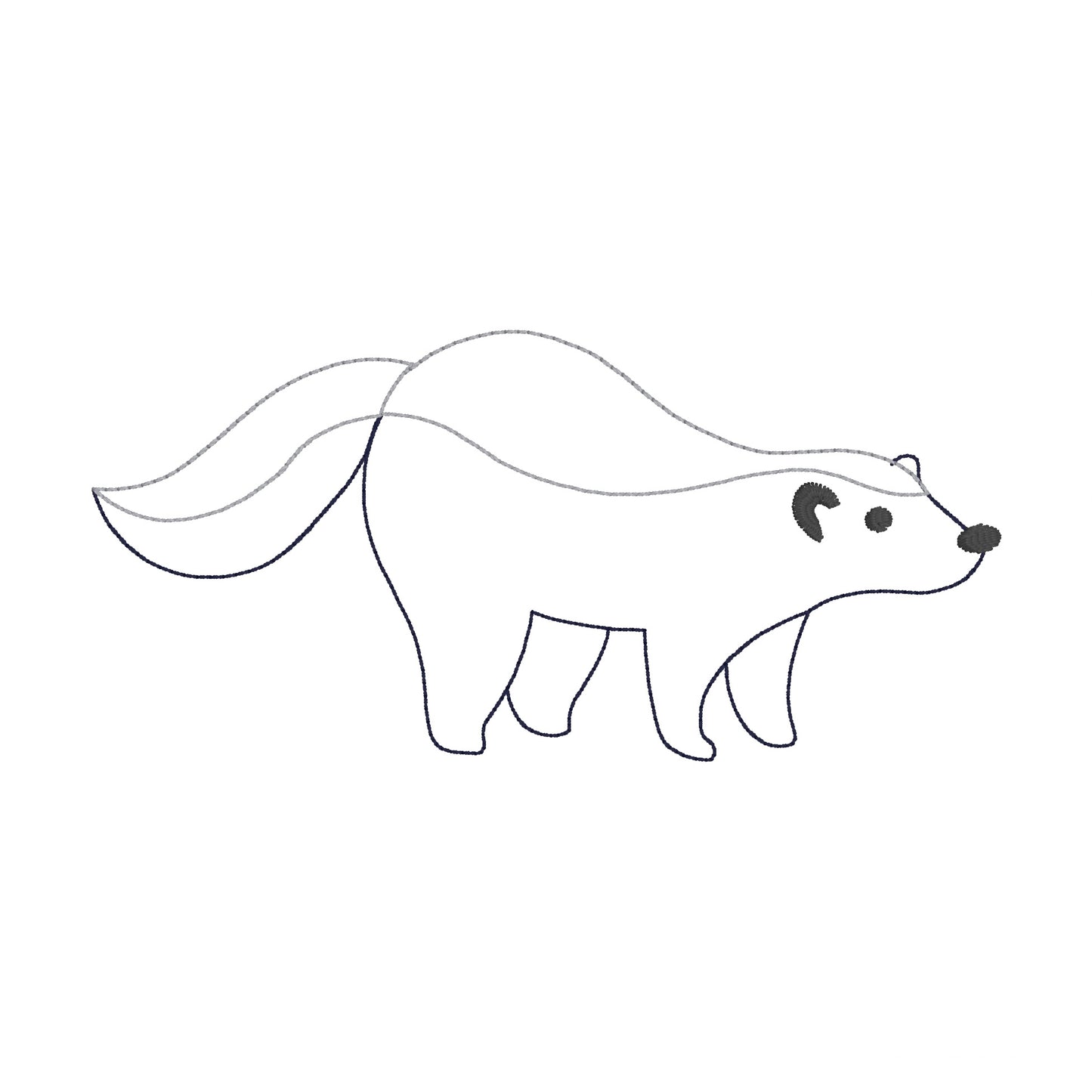 6 motifs de broderie machine : Animaux de la Forêt Ligne