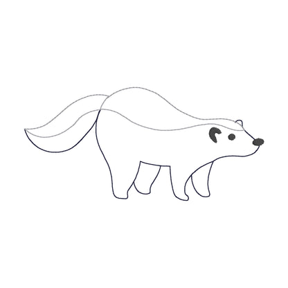 6 motifs de broderie machine : Animaux de la Forêt Ligne