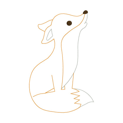 6 motifs de broderie machine : Animaux de la Forêt Ligne