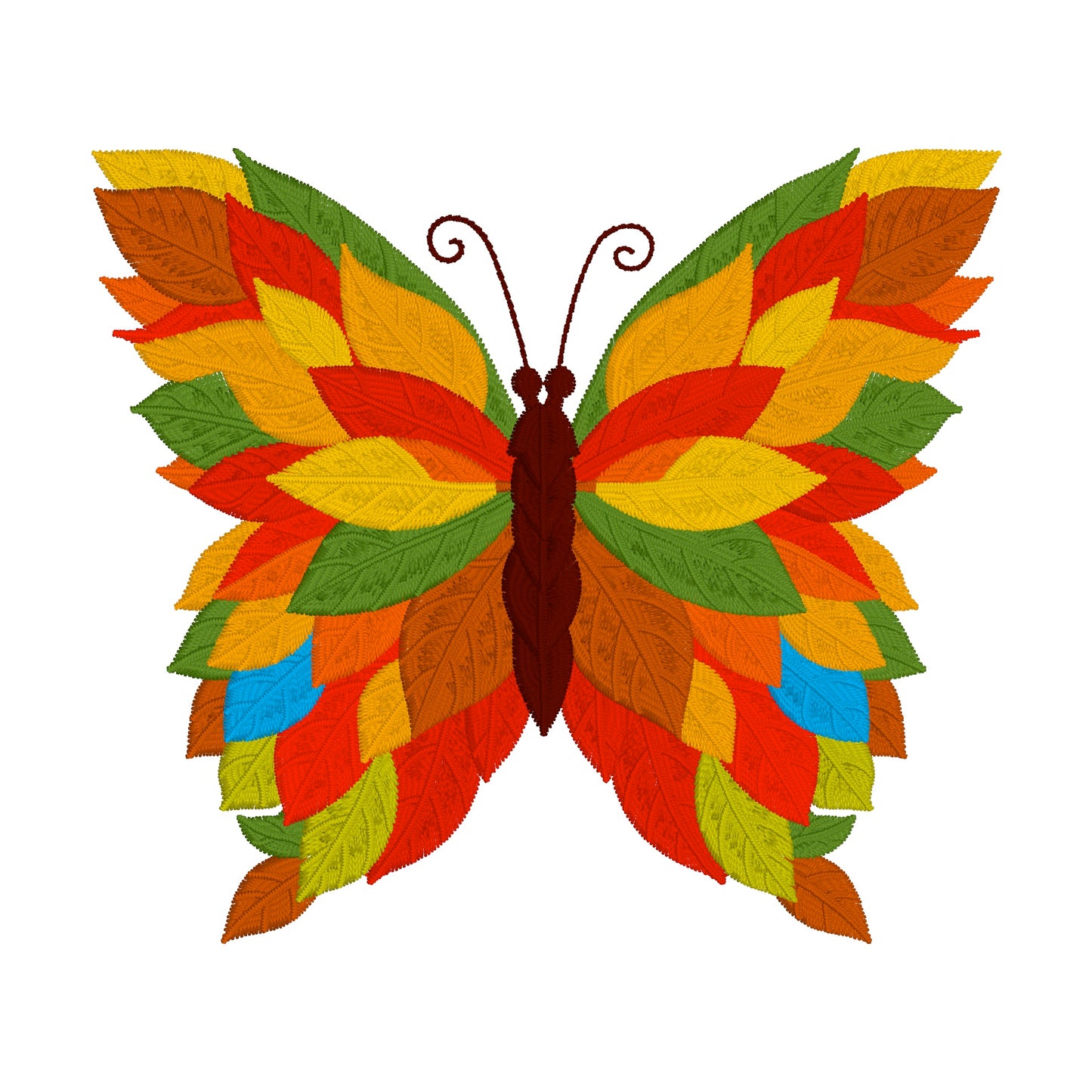2 Motifs de broderie machine : Papillons d'Automne