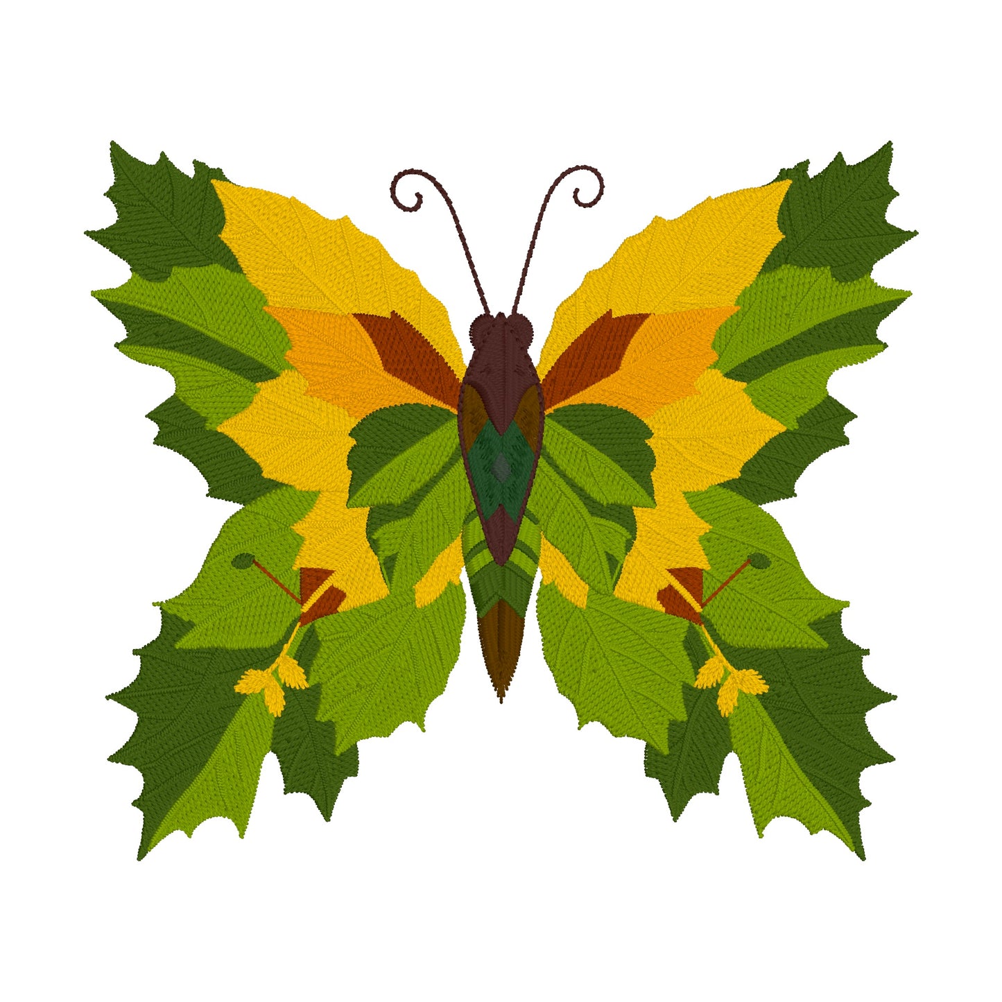 2 Motifs de broderie machine : Papillons d'Automne