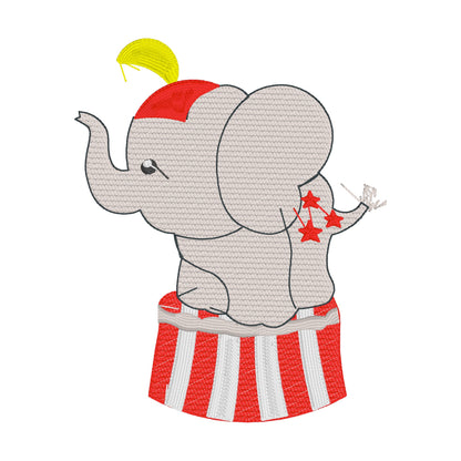 34 Motifs de broderie machine + appliqués : Animaux et Clowns Cirque