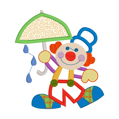 34 Motifs de broderie machine + appliqués : Animaux et Clowns Cirque