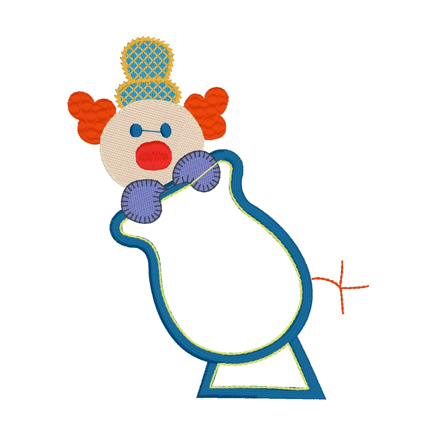 34 Motifs de broderie machine + appliqués : Animaux et Clowns Cirque