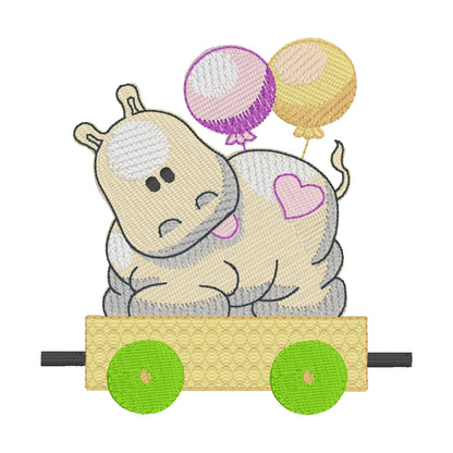 34 Motifs de broderie machine + appliqués : Animaux et Clowns Cirque