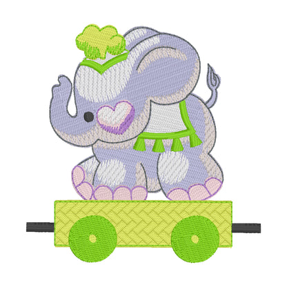 34 Motifs de broderie machine + appliqués : Animaux et Clowns Cirque