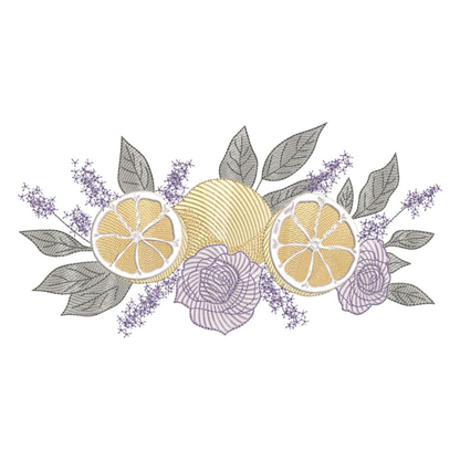Vidéo Motifs de broderie machine : Citrons et Lavande
