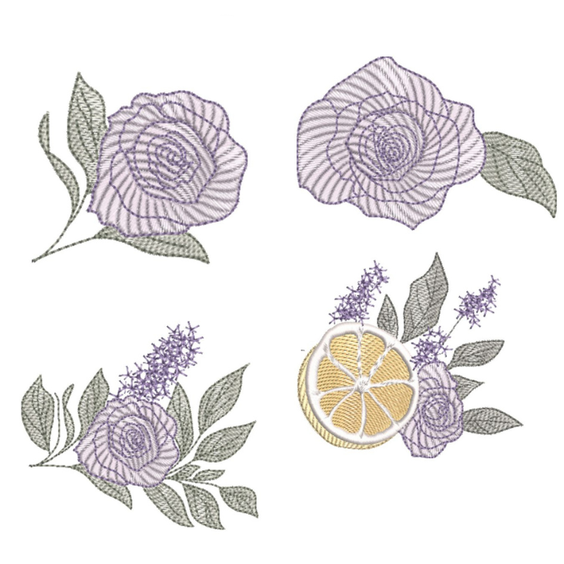 Vidéo Motifs de broderie machine : Citrons et Lavande