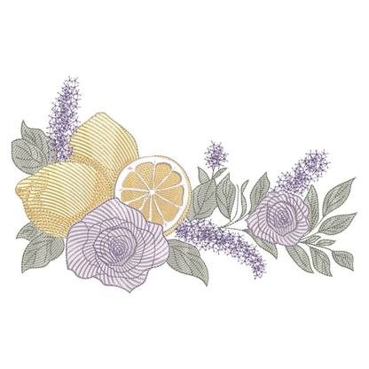 Vidéo Motifs de broderie machine : Citrons et Lavande