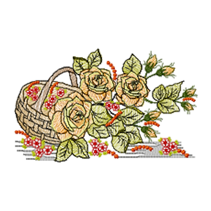 Motif de broderie machine : Fleur de jardin 182