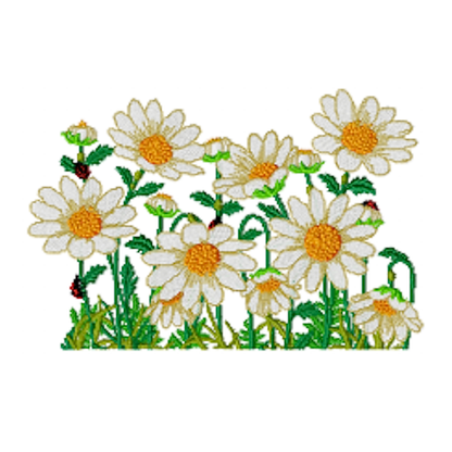 Motif de broderie machine : Fleur de jardin 305