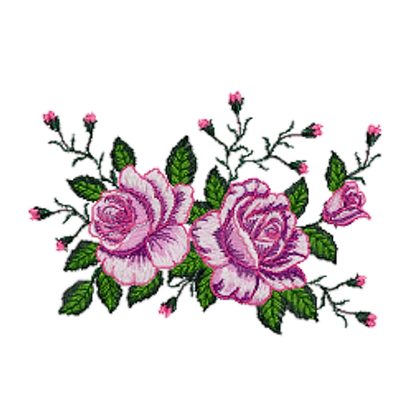 Motif de broderie machine : Fleur de jardin 321