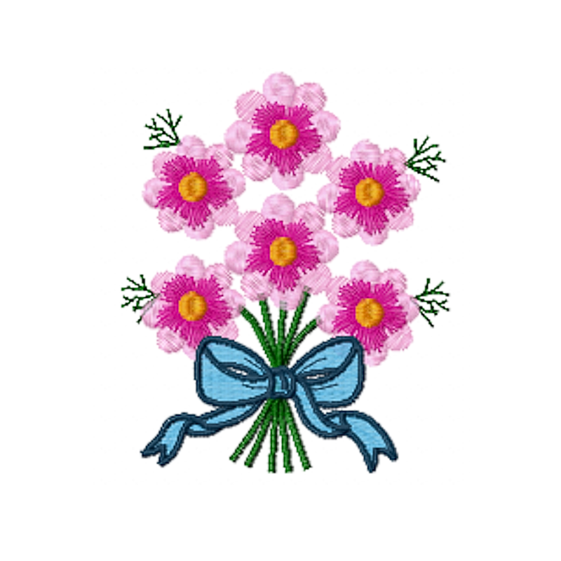 Motif de broderie machine : Fleur de jardin 364