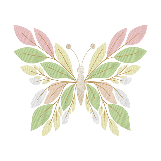Motif de broderie machine : Jardin Élégant Papillon 1