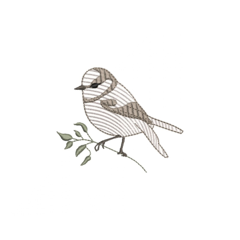11 motifs de broderie machine : Orchidée avec Oiseau Couronne et bordure
