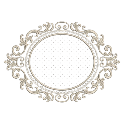 11 motifs de broderie machine : Orchidée avec Oiseau Couronne et bordure