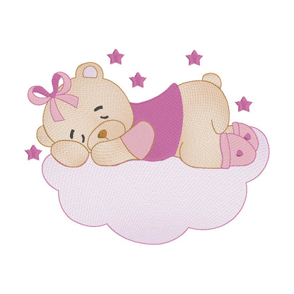 8 Motifs de broderie machine : Rêves d'oursons