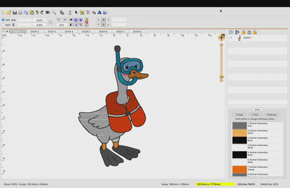8 Motifs de broderie machine : Canards en vacances