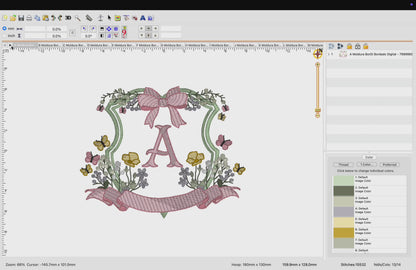 26 Lettres Jardin avec Couronne