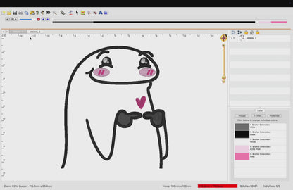 2 MotifS de broderie machine : Couple Flork