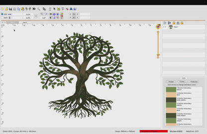 2 motifs de broderie machine : Arbres de vie