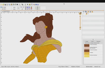 9 Motifs de broderie machine : Princesses Disney