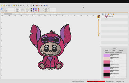 8 Motifs de broderie machine : Lilo Stich 1
